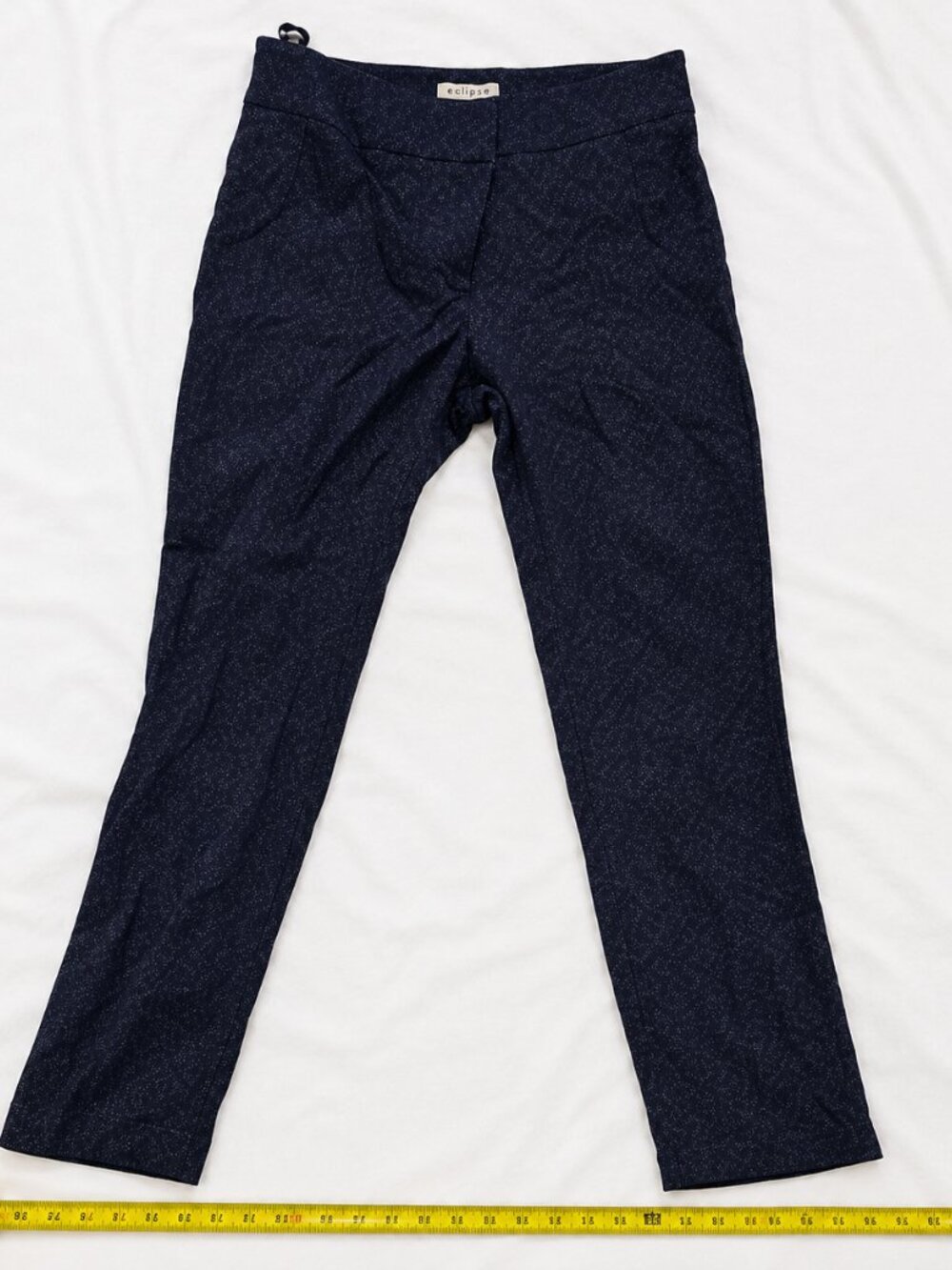 Laura Petites Navy Patterned Dress Pants Size 2 – Stretch Career Pants - Picture 2 of 6